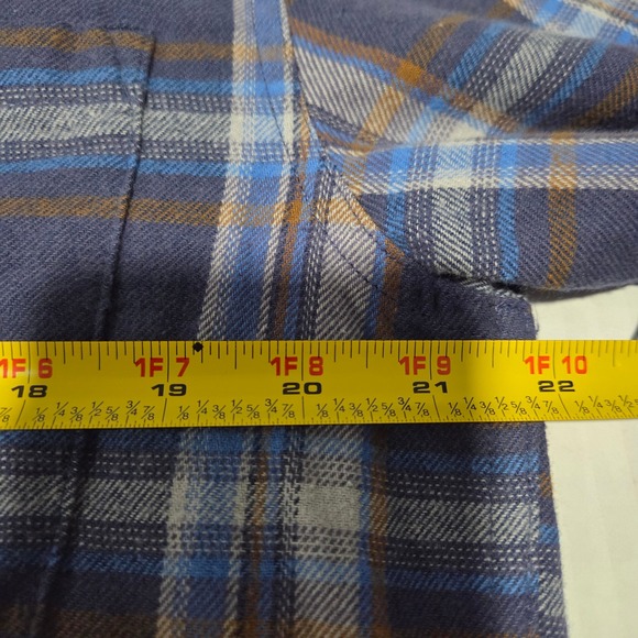 Eddie Bauer Mens Medium Flannel Shirt Long Sleeve Plaid Button Up - Picture 8 of 10